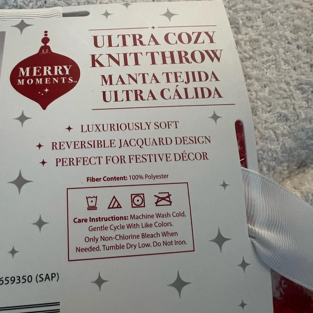 Ultra Cozy Knit holiday candy cane Throw Blanket